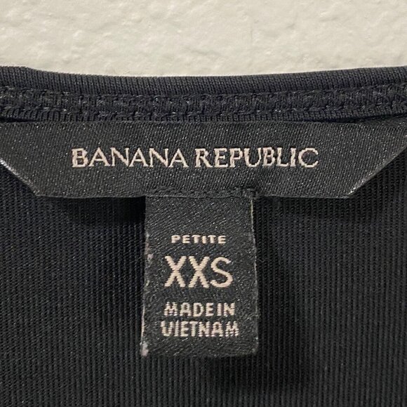 Banana Republic Black Sand-wash Twist Front Half Sleeve Midi Dress XXS Modal - Picture 6 of 9